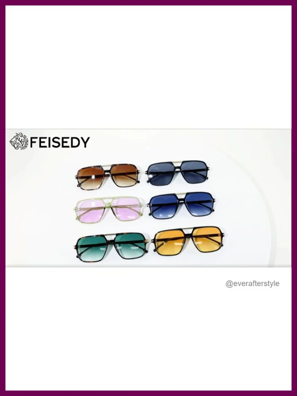 Retro Aviator Sunglasses for Women Men UV400 Protective Oversized Square Frame
